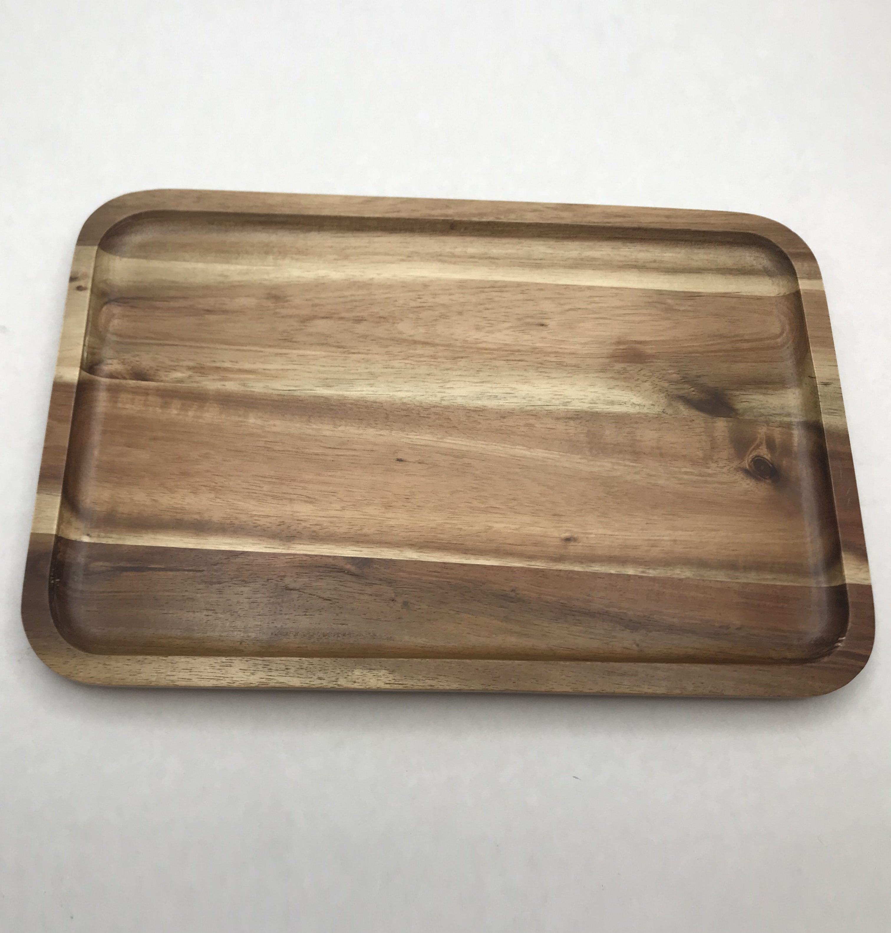 Zavis Green Acacia Wood Serving rectangle Stackable Tray / Dish