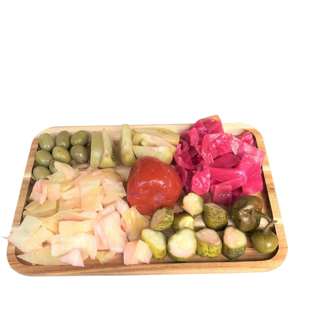 Zavis Green Acacia Wood Serving rectangle Stackable Tray / Dish (Set of 3)