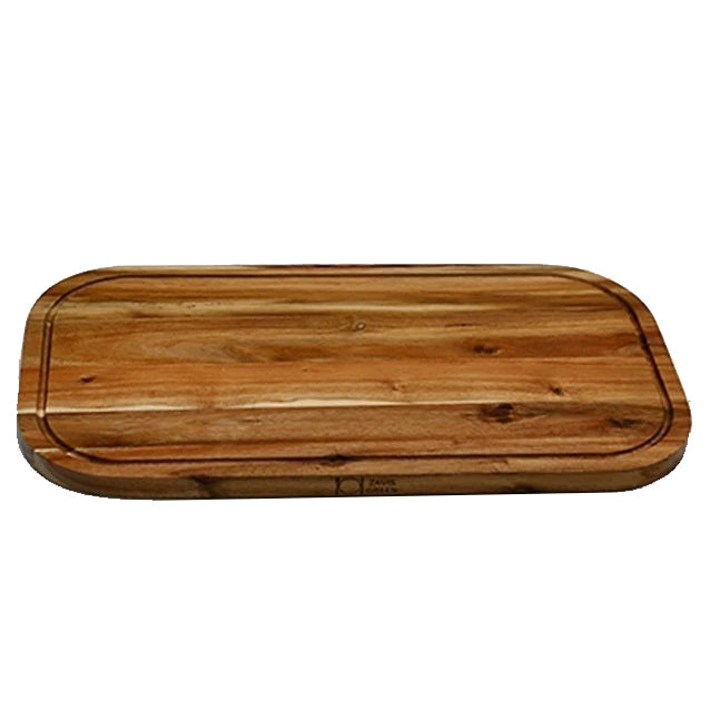 Zavis Green Acacia Wood Serving Rounded Cutting Board With Juice Groove (Set of 3)
