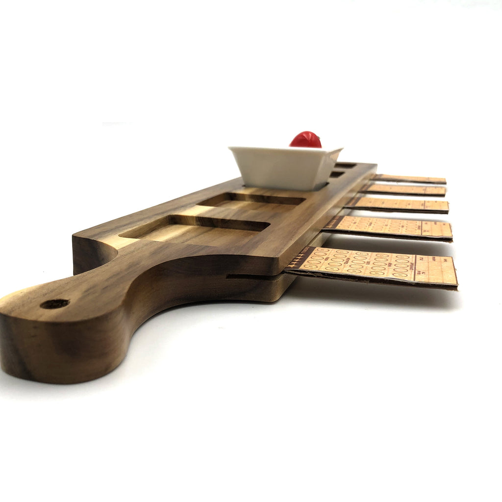 Zavis Green Acacia Wood 5 Hole Double-Sided Flight Board