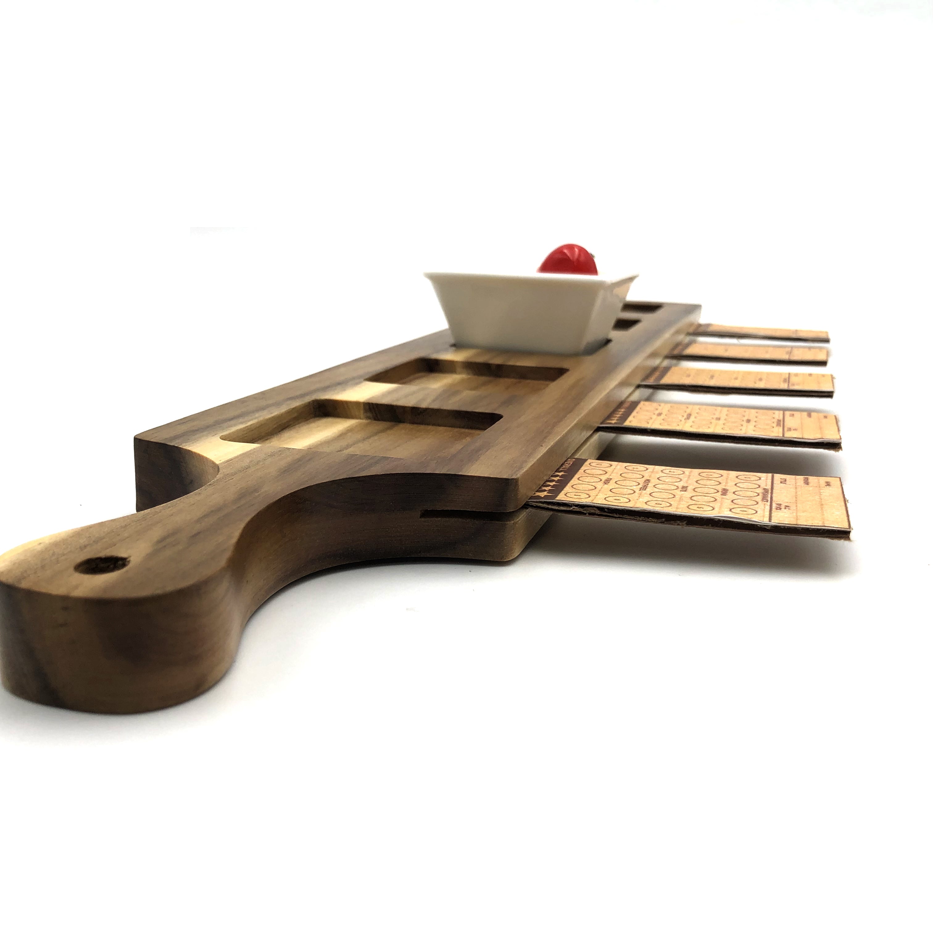 Zavis Green Acacia Wood 5 Hole Double-Sided Flight Board (Set of 3)