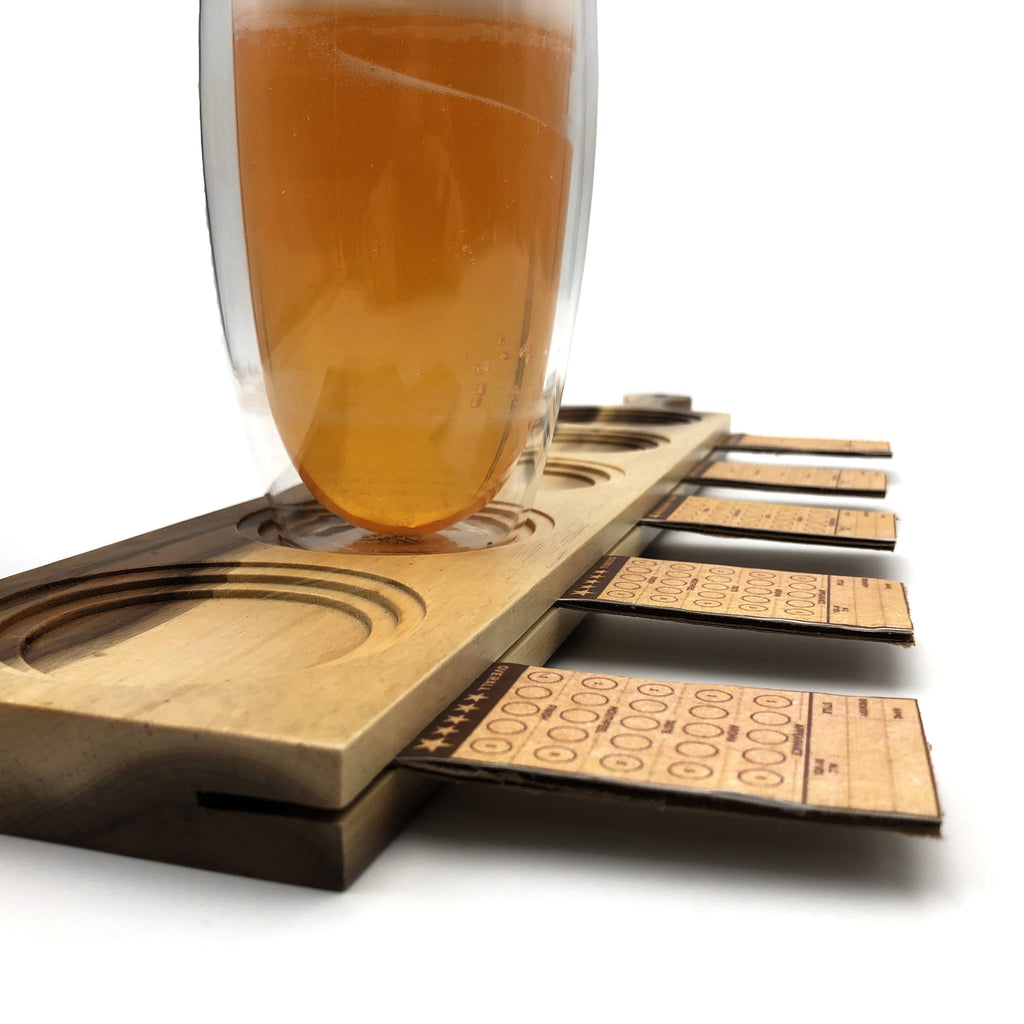 Zavis Green Acacia Wood 5 Hole Double-Sided Flight Board