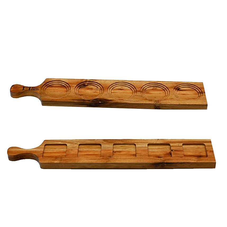 Zavis Green Acacia Wood 5 Hole Double-Sided Flight Board (Set of 3)