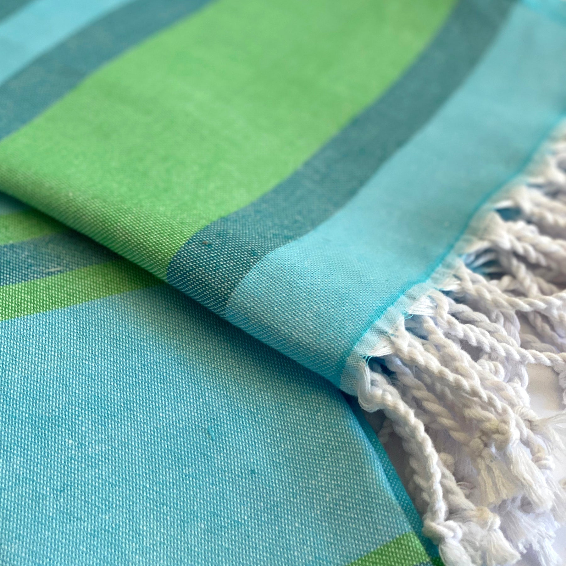 Samara Striped Sustainable Turkish Towel - Green