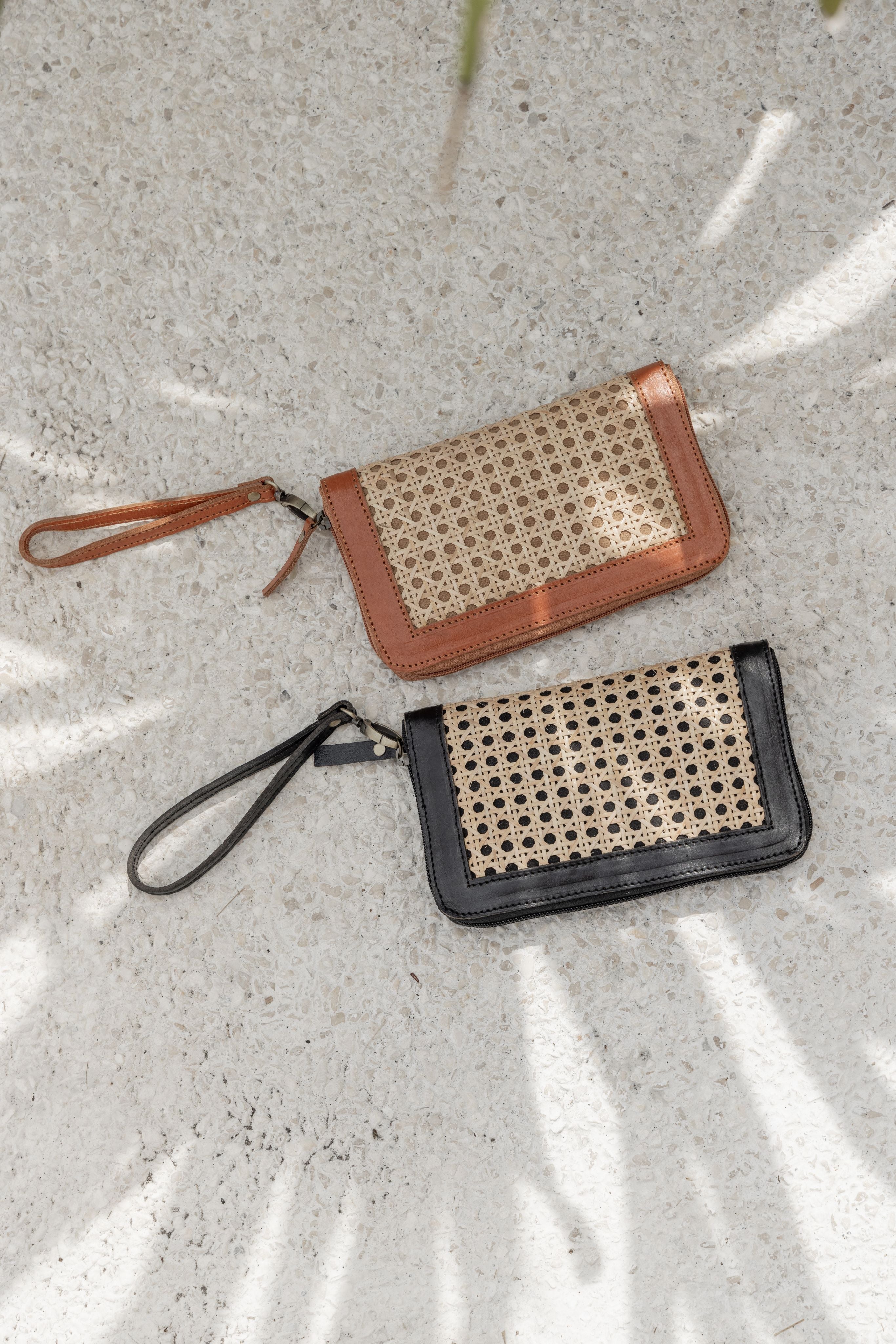 Raja Leather & Cane Wallet