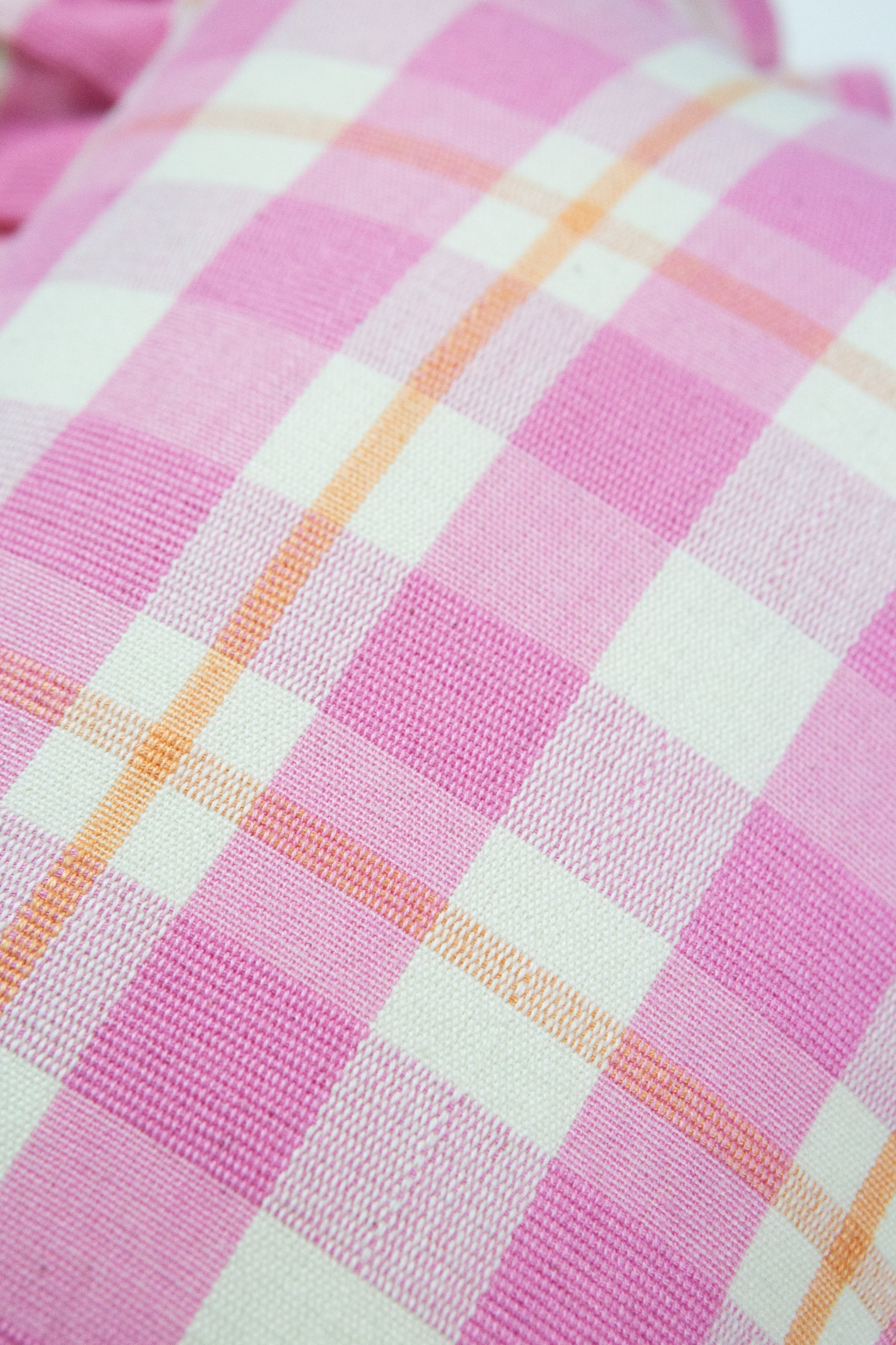 Archive NY Abigail Ruffle Plaid Pillow - Bubblegum