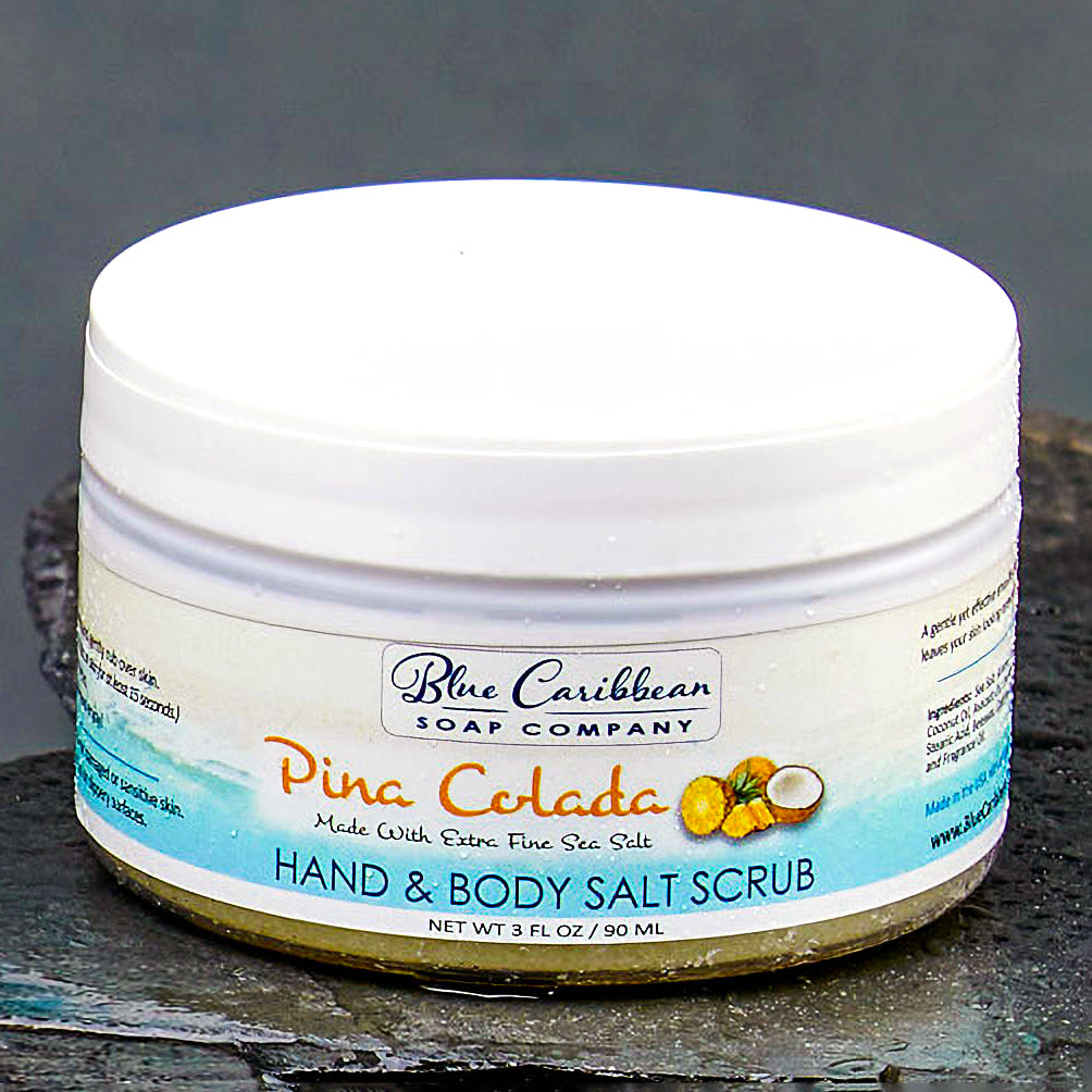 Blue Caribbean Sea Salt Scrub - Pina Colada