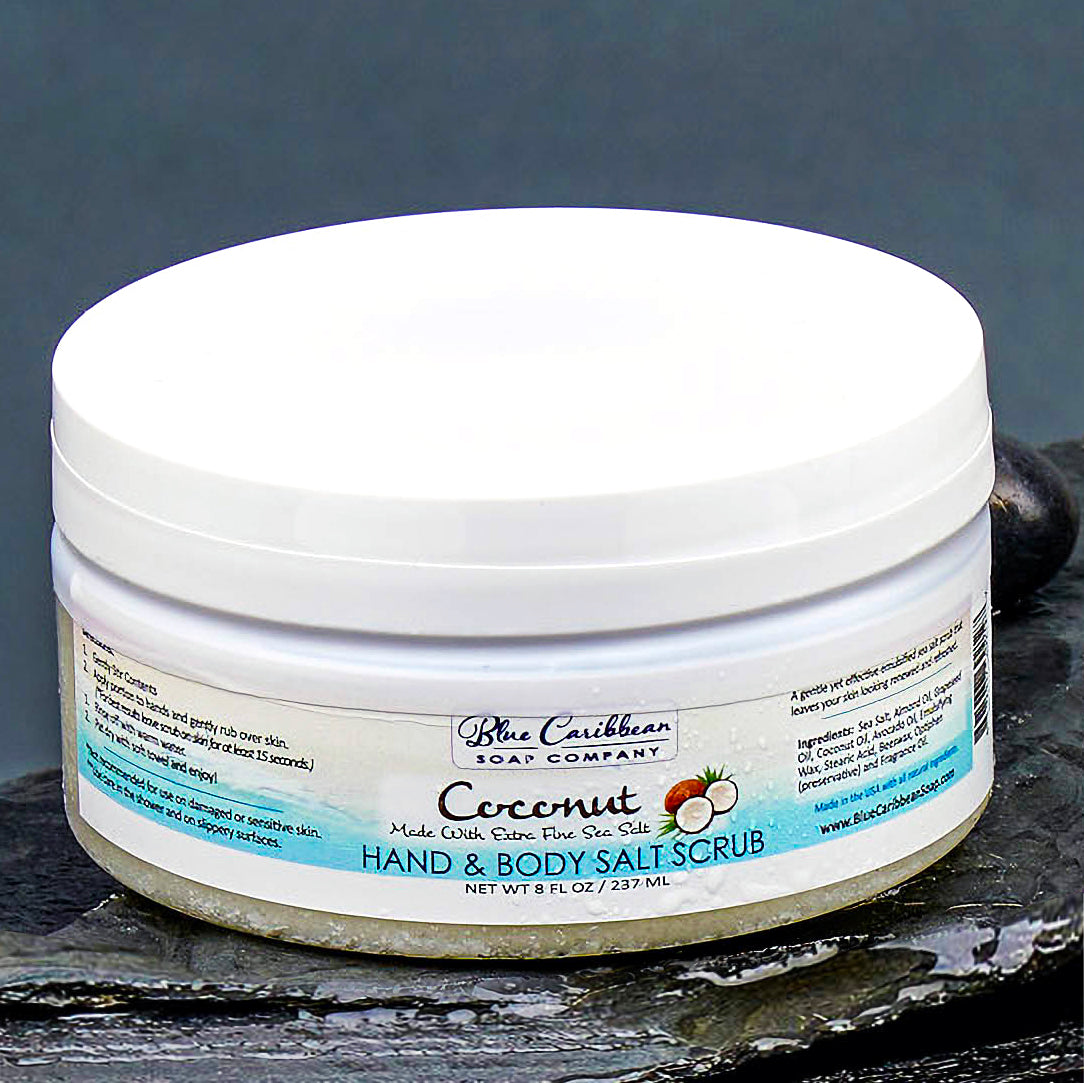 Blue Caribbean Sea Salt Scrub - Coconut