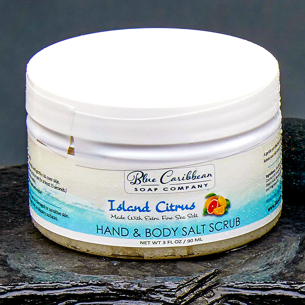 Blue Caribbean Sea Salt Scrub - Island Citrus
