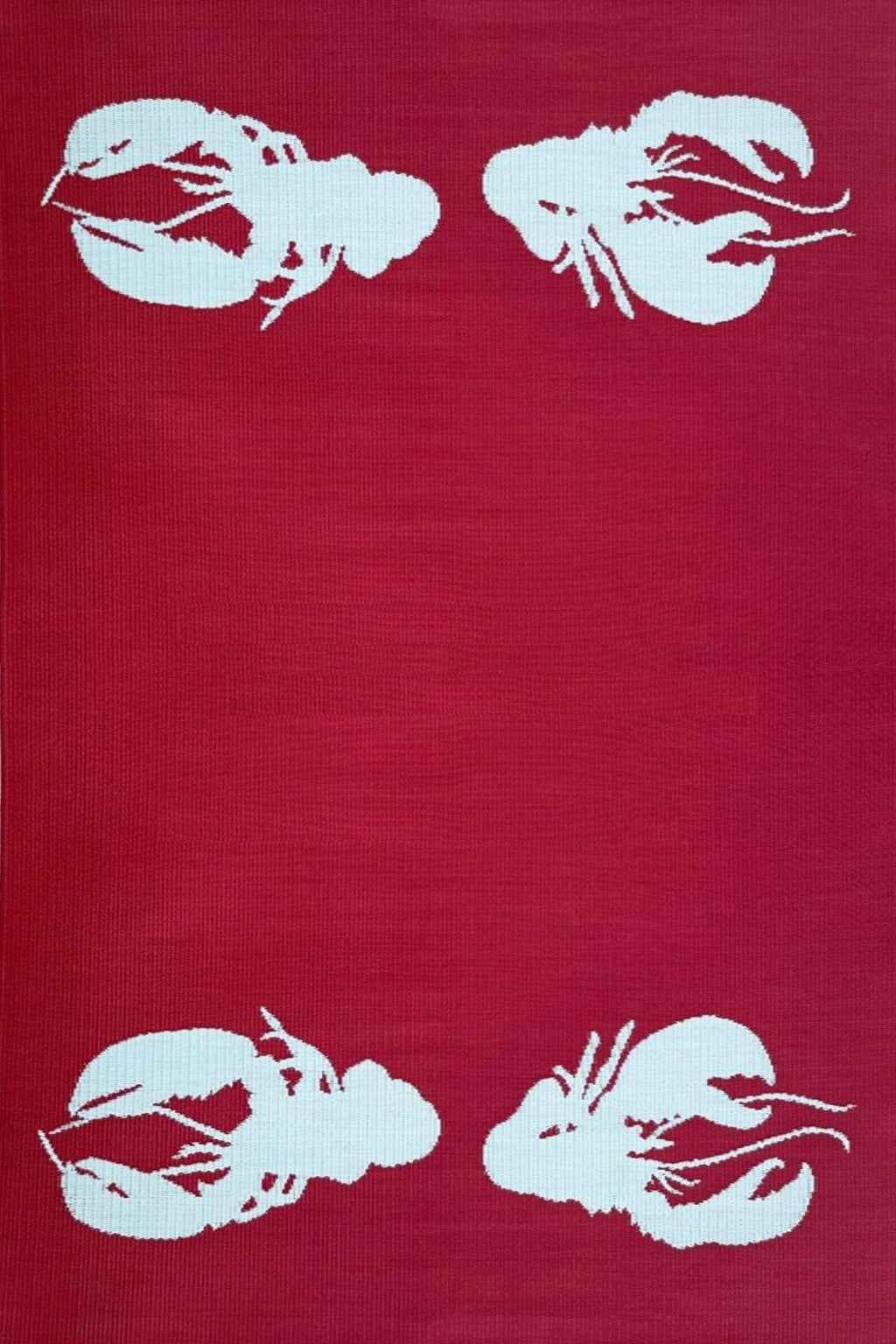 Four Lobster Red & Aqua Rug