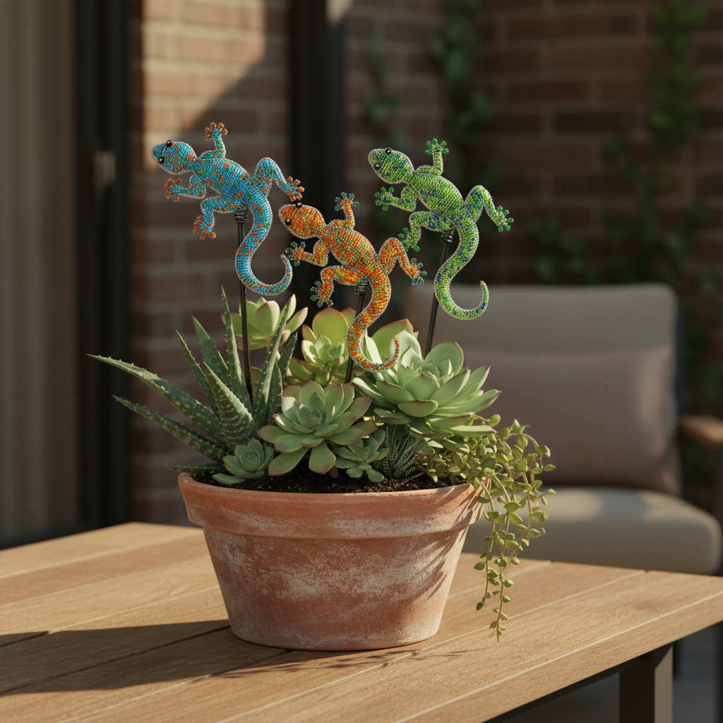 Gecko Garden Stake (Set of 3)