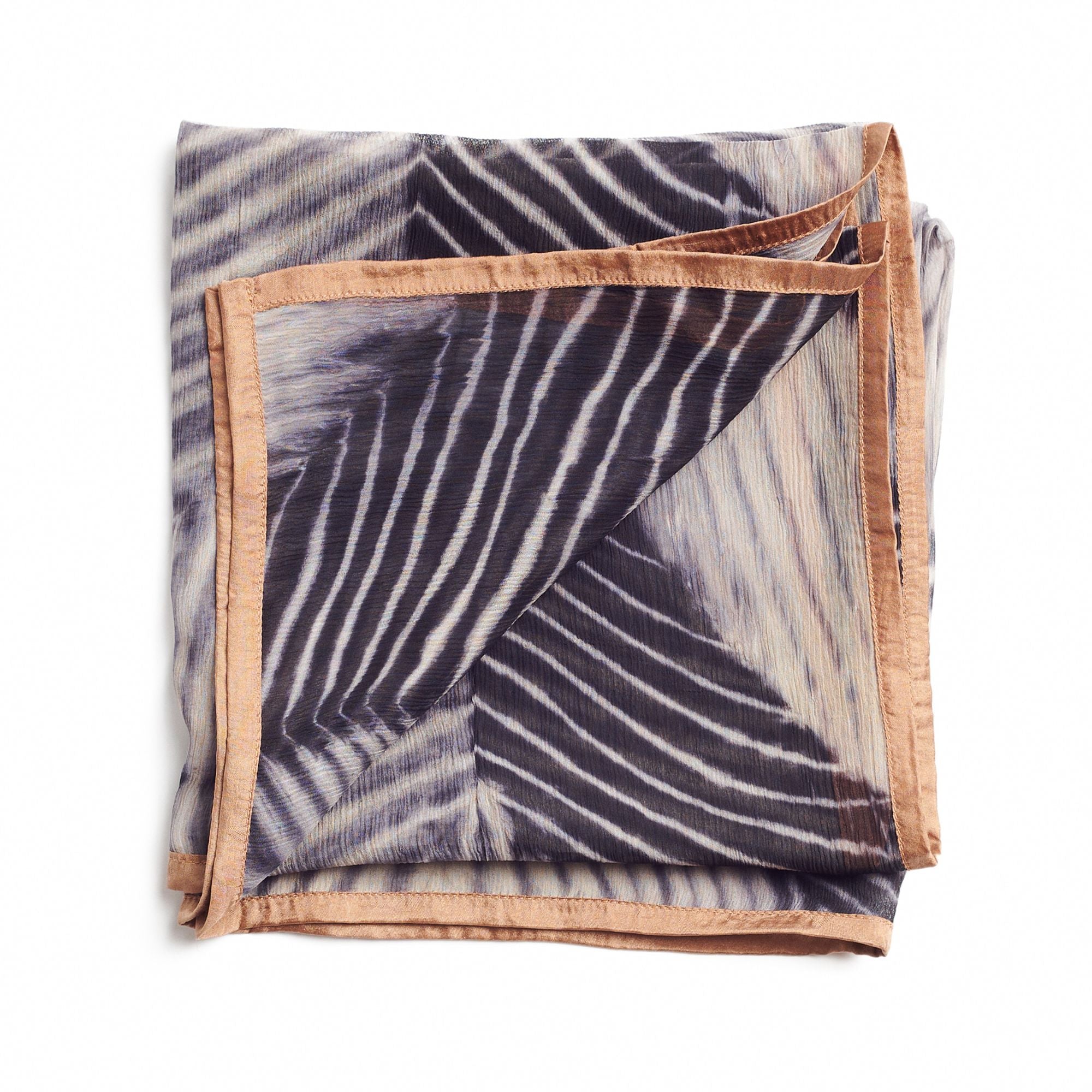 Samu Handcrafted Shibori Print Silk Chiffon Scarf