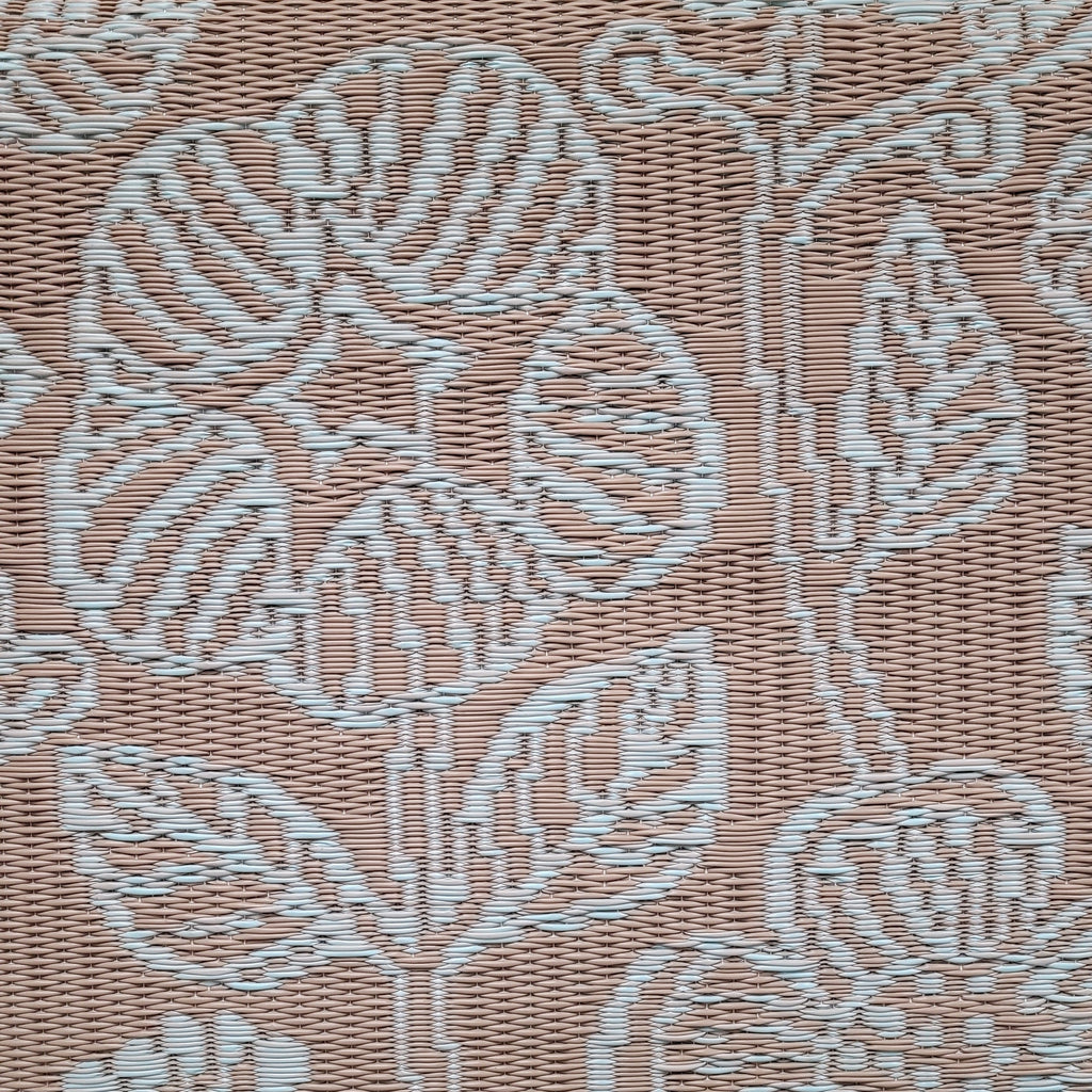 Line Flower Cool Aqua Rug