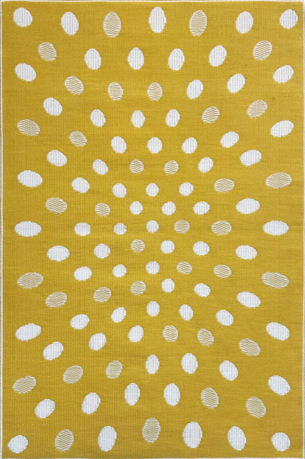 Crazy Dots Yellow & White Rug
