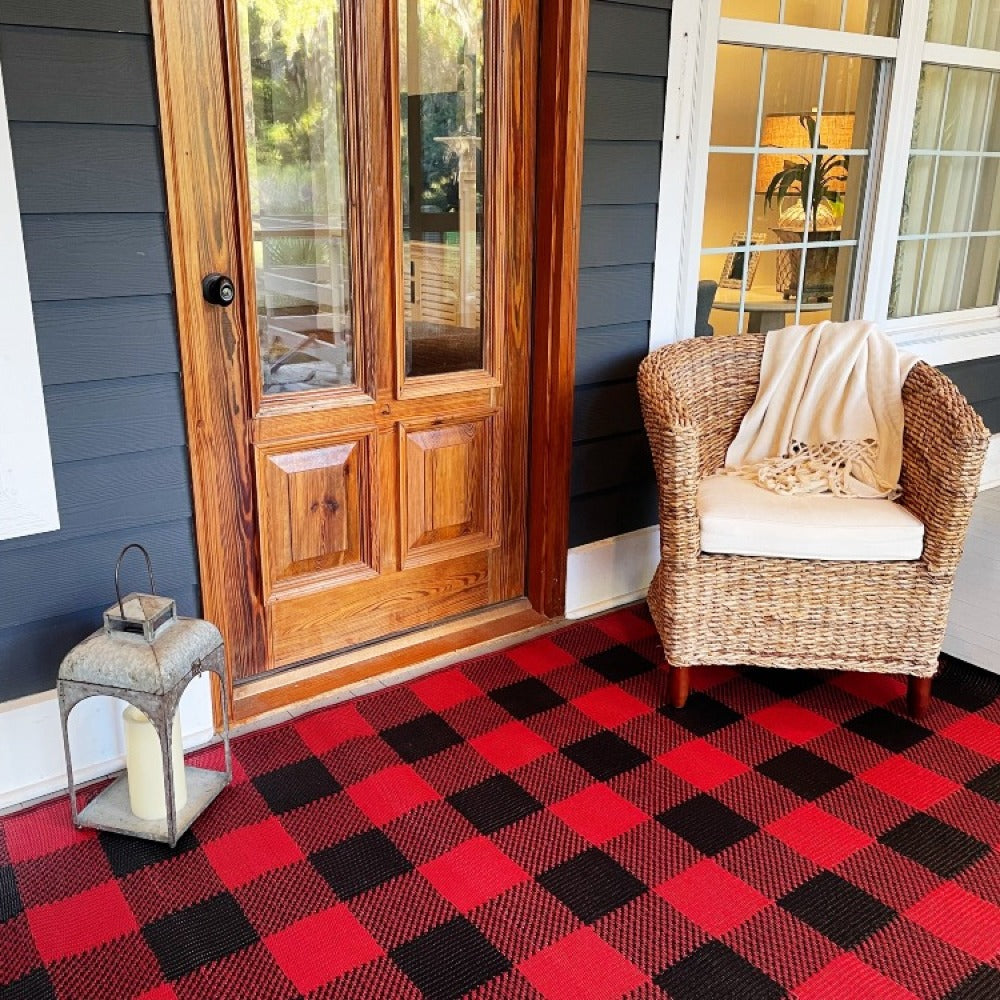 Buffalo Plaid Red & Black Rug