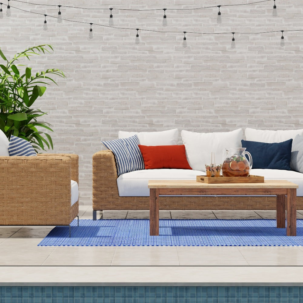 Basic Blue & White Rug
