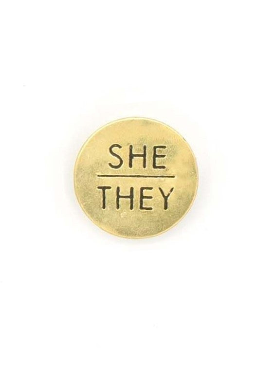 Brass Pronoun Pins