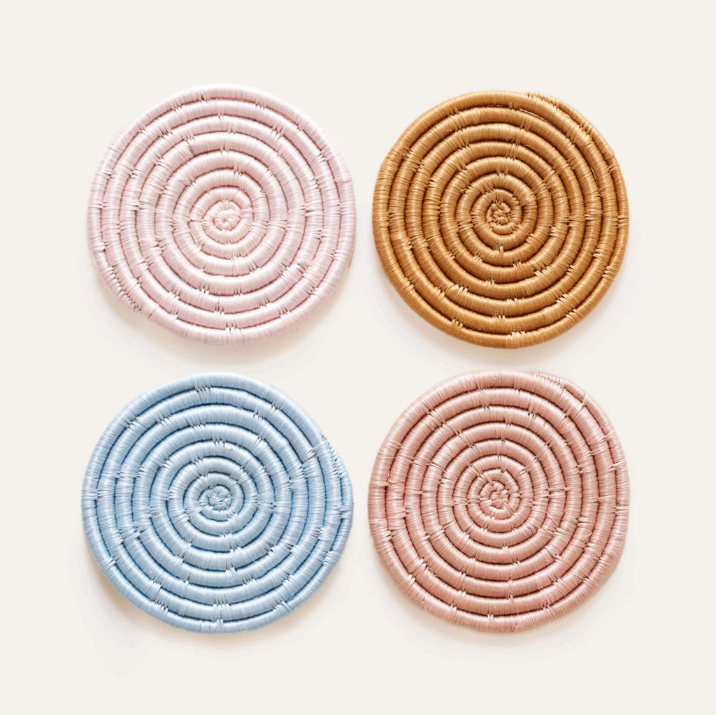 Solid Mixed Set Coasters (Set of 4)