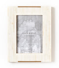 Mukhendu Picture Frame - Carved Bone, Brass Accent (5x7)