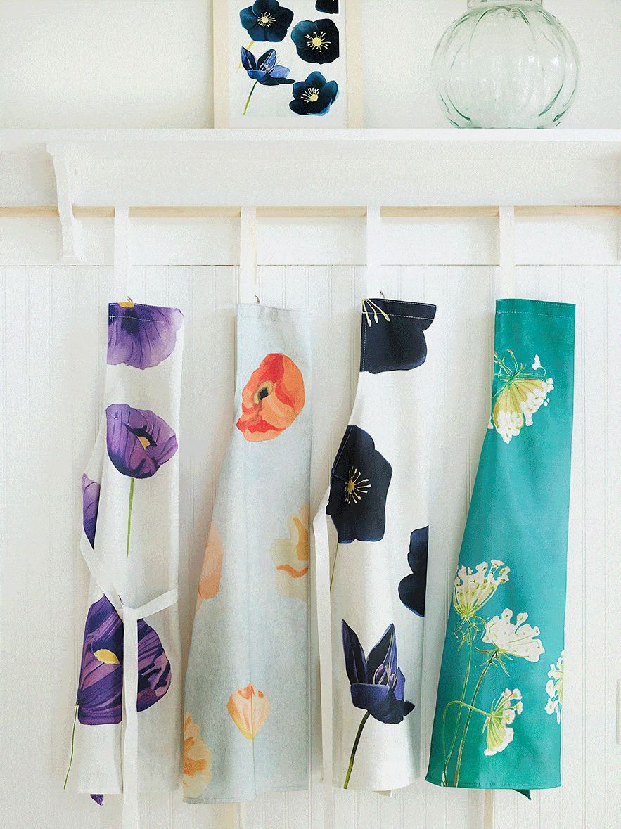 Purple Poppies on Snow Apron