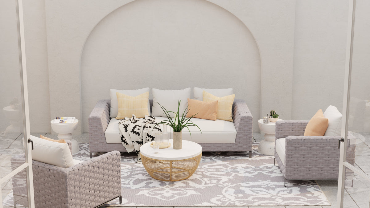 New Wrought Iron Cool Silver Rug