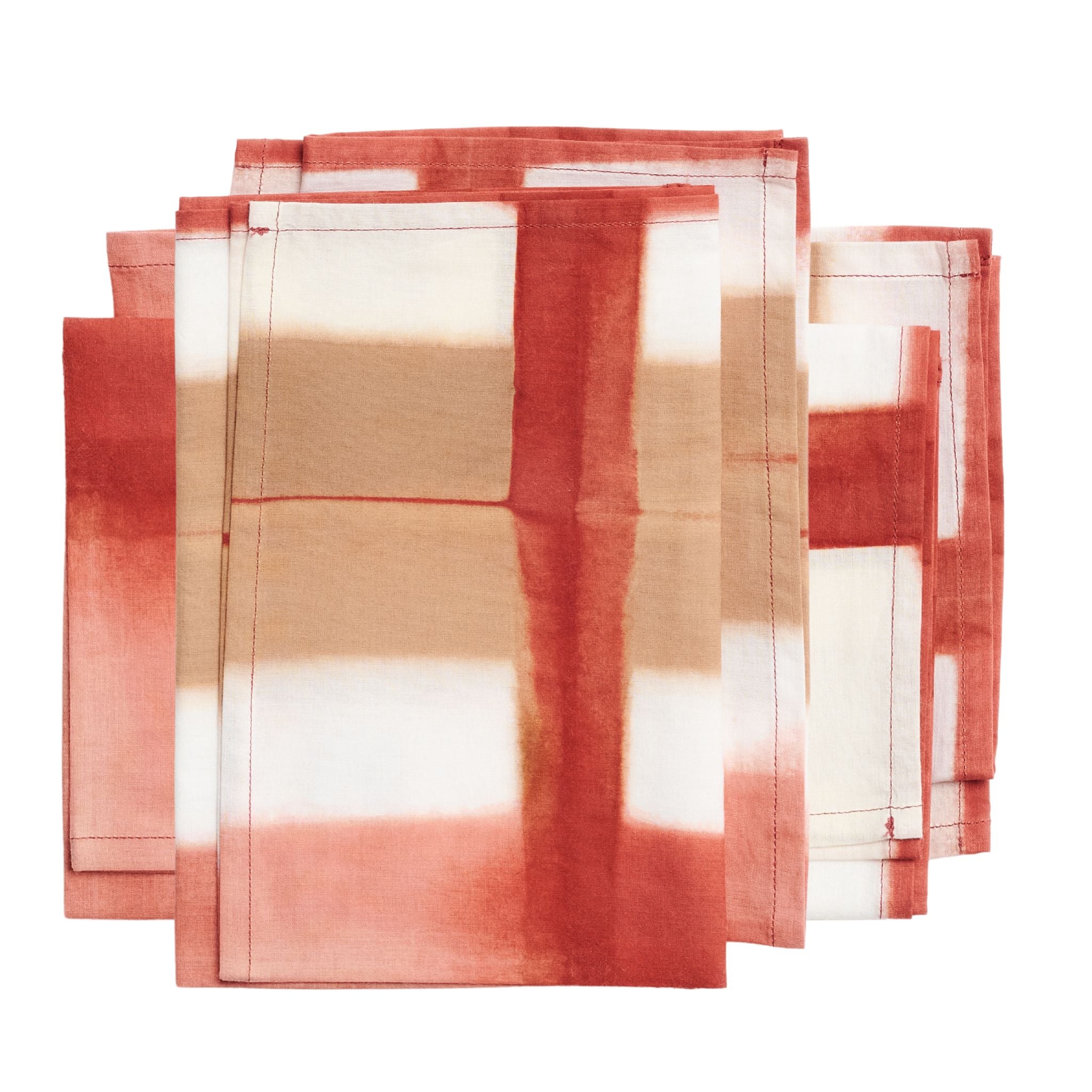 Chowk Cotton Hand Clamp Dye Artisanal Table Napkin (Set of 4)