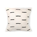 Sadza Dashes Pillow Cover - White