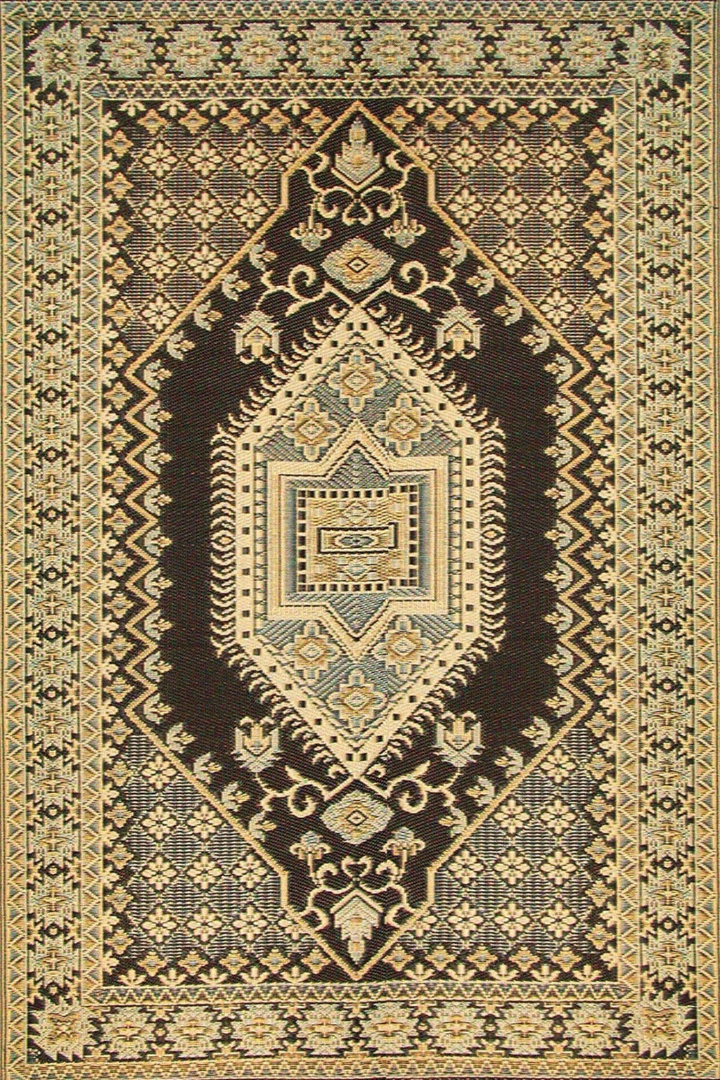 Turkish Black & Brown Rug