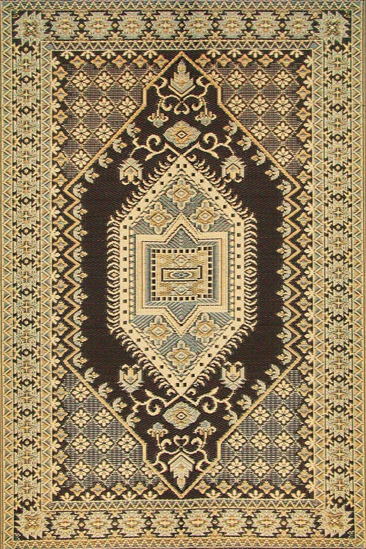Turkish Black & Brown Rug