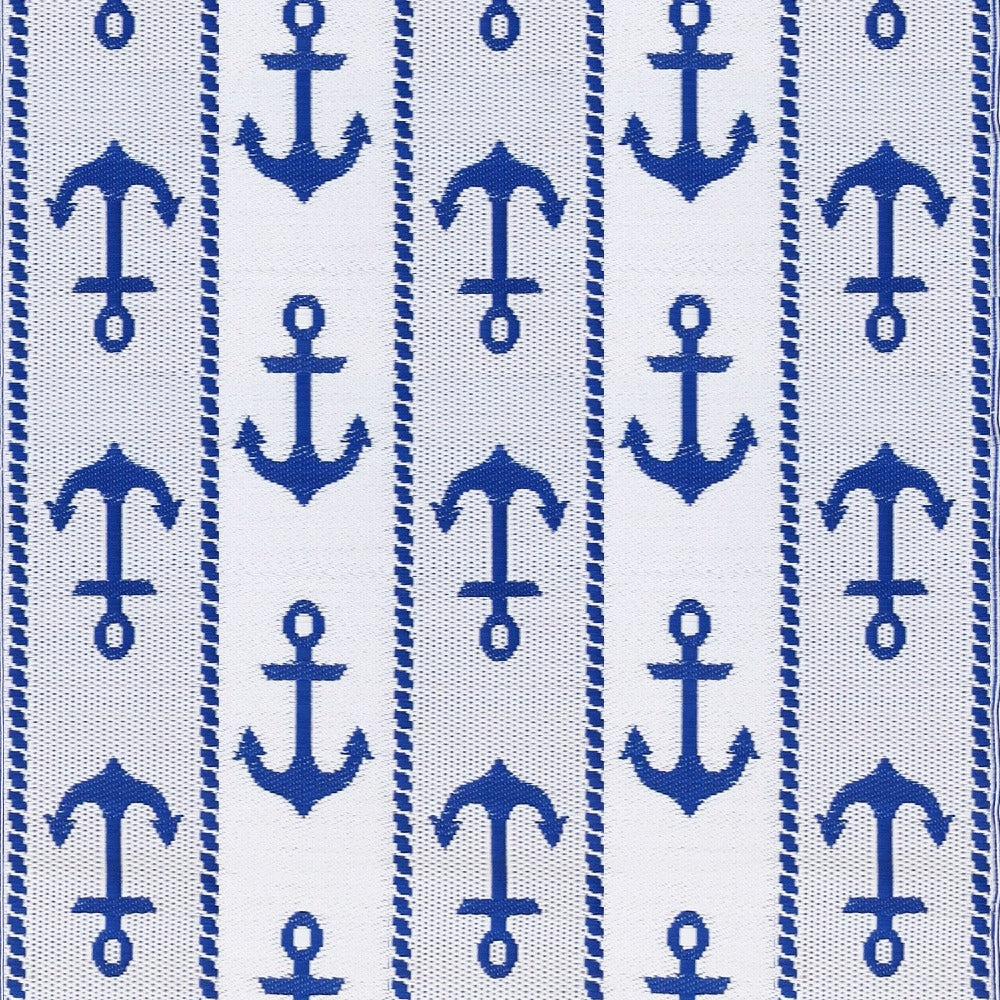 Blue & White Anchor Rug