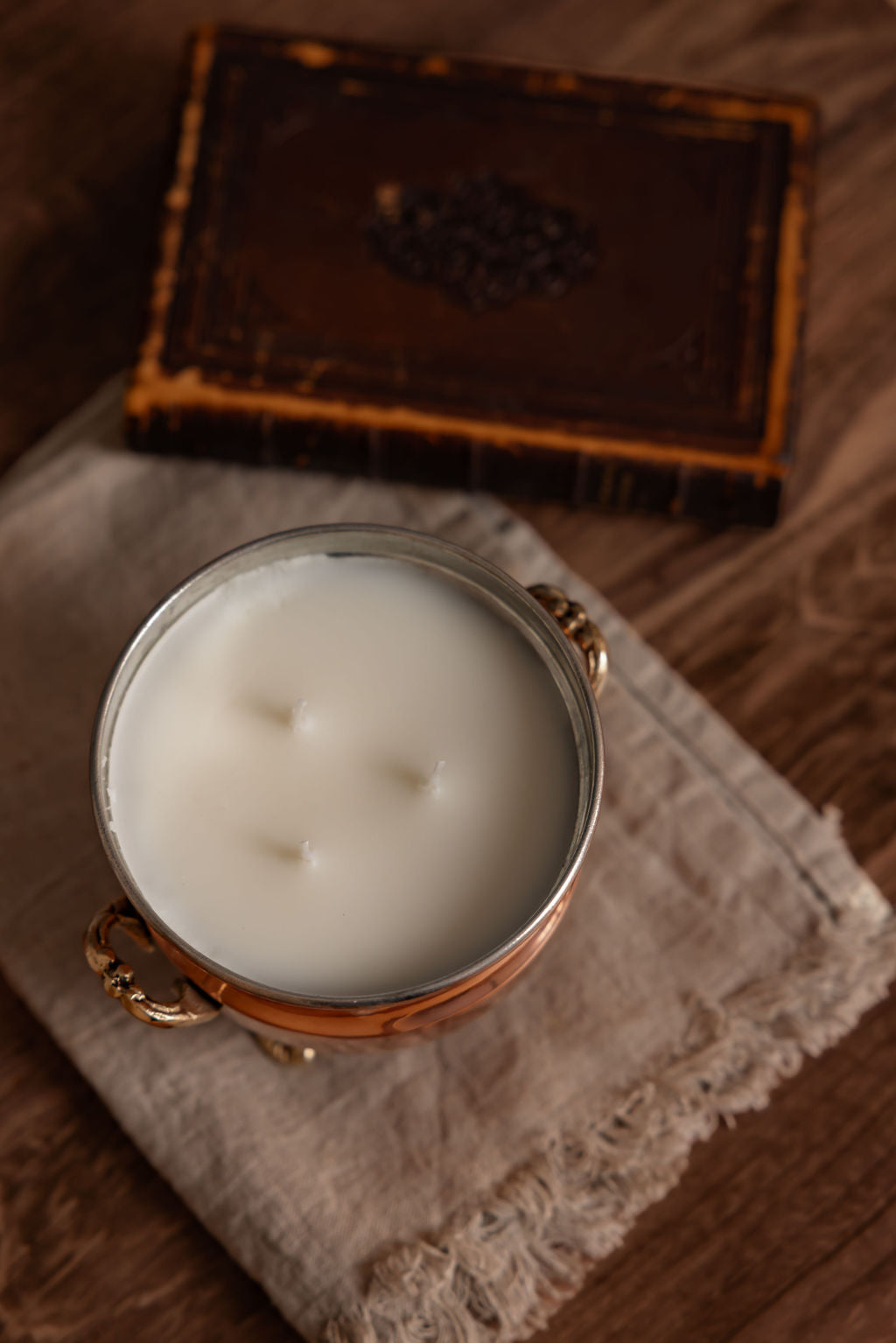 Vintage French Inspired Grapefruit Mint Jardinière Candle