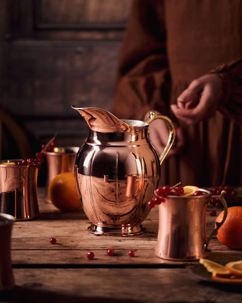 Vintage Inspired Copper Large Pitcher