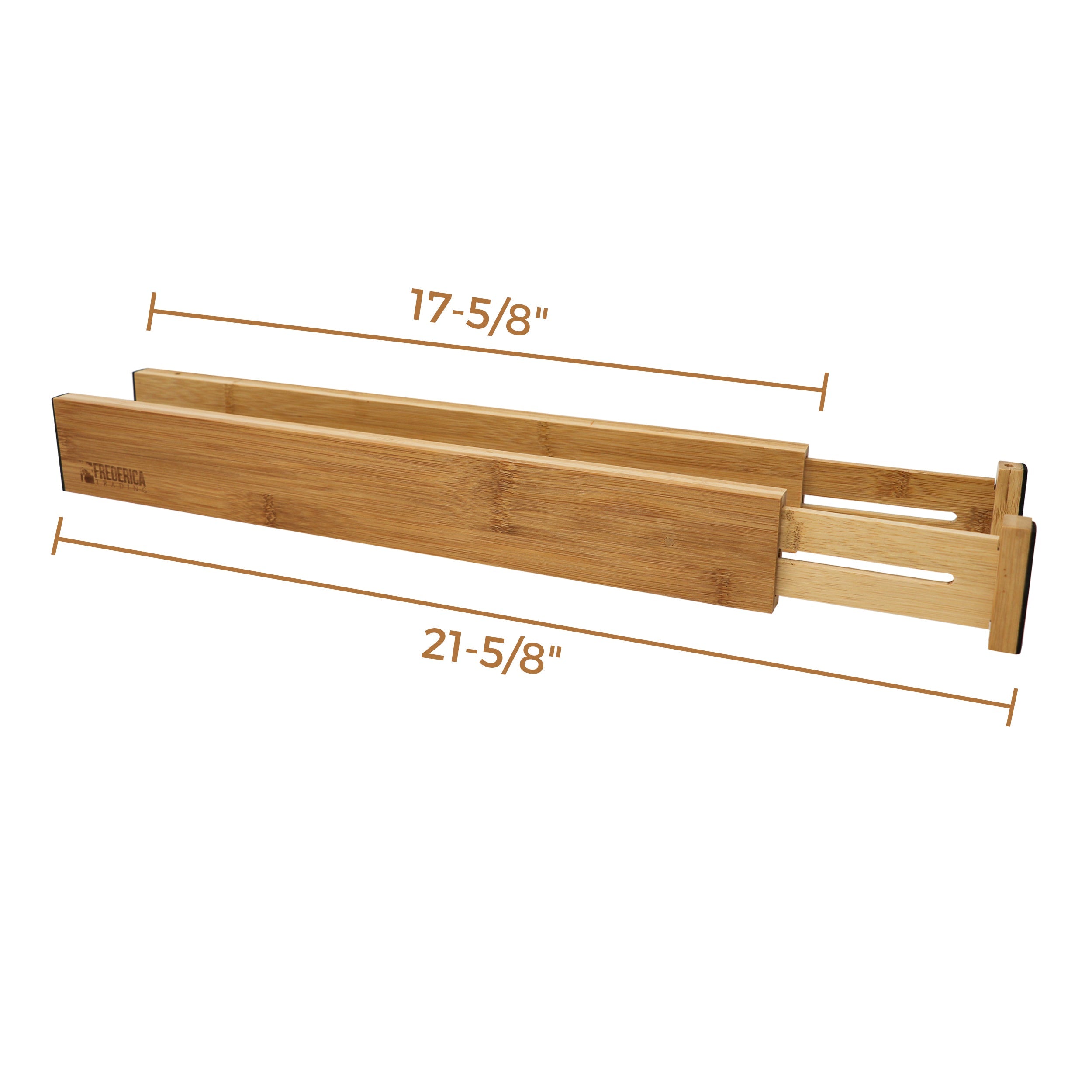 Bamboo Adjustable & Stackable Spring-Loaded Drawer Organizer