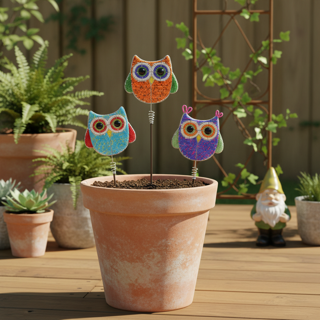 Owl Garden Stake (Assortment of 3)