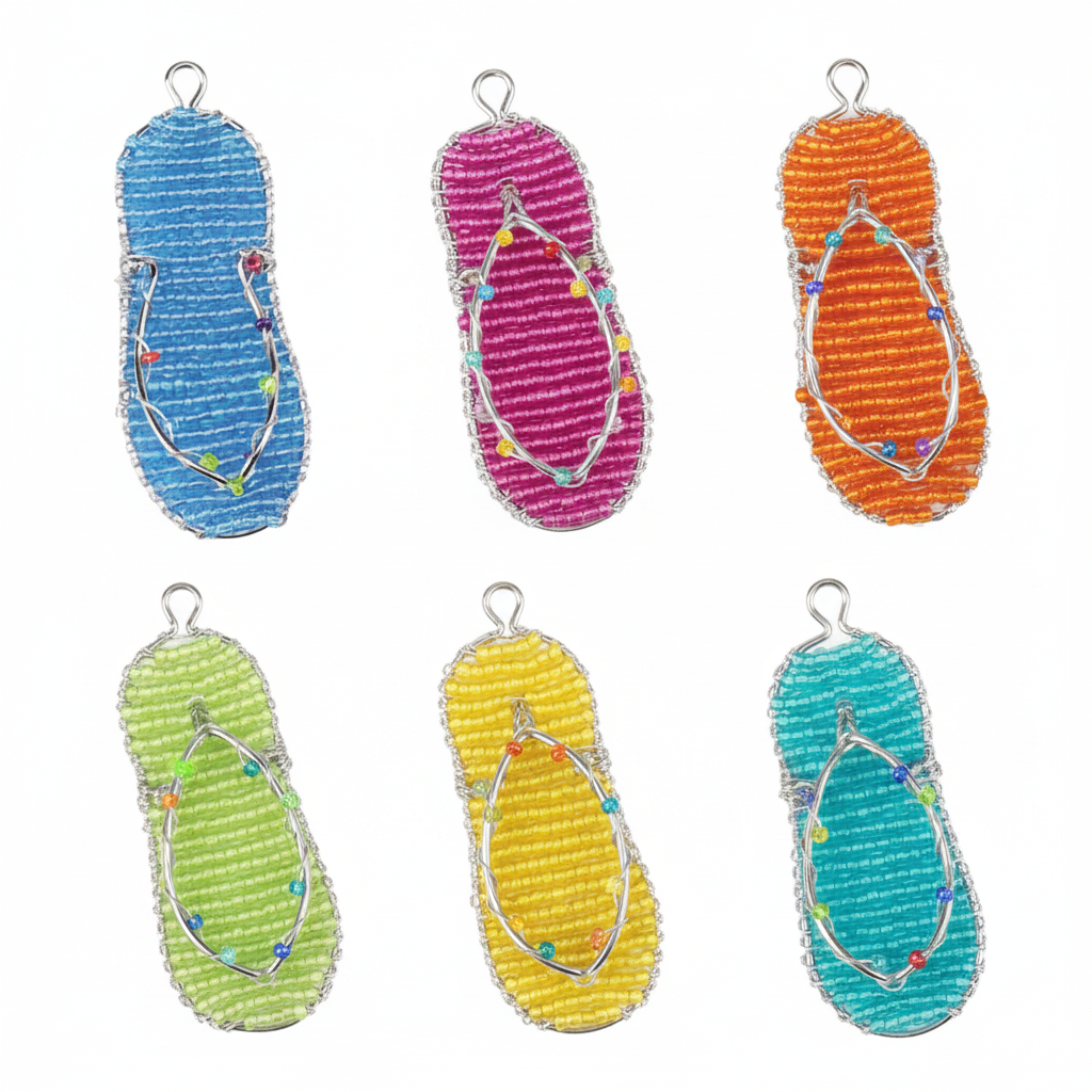 Flip Flop Keyring (Set of 6)