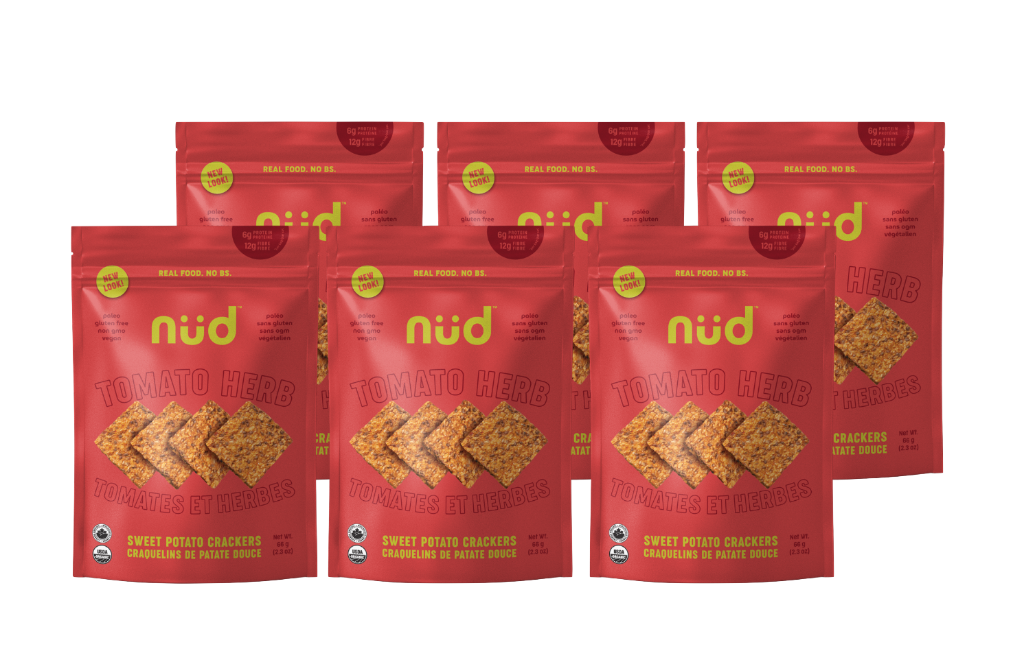 Tomato Herb Sweet Potato Crackers (6-Pack)