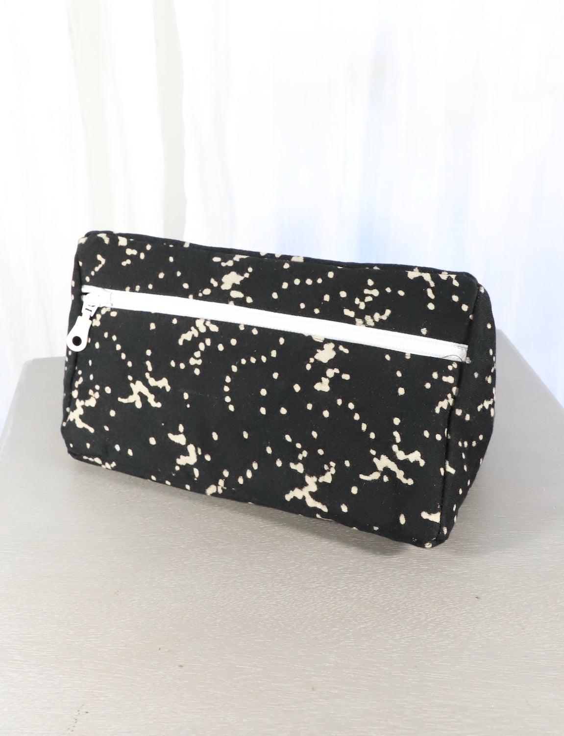 Black Toiletry Bag - Dots or Floral