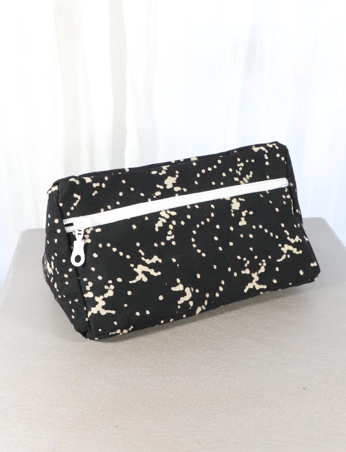 Black Toiletry Bag - Dots or Floral