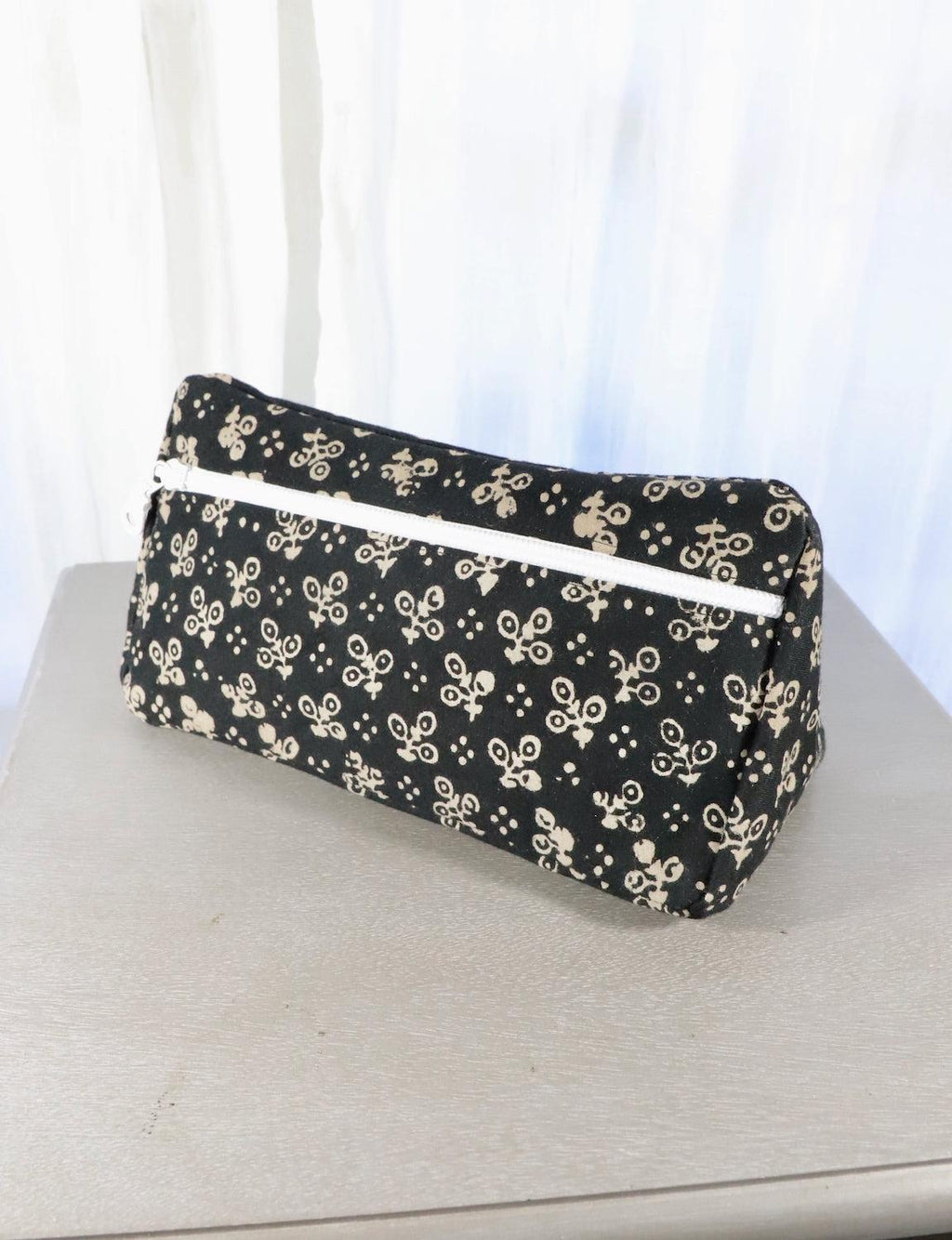 Black Toiletry Bag - Dots or Floral