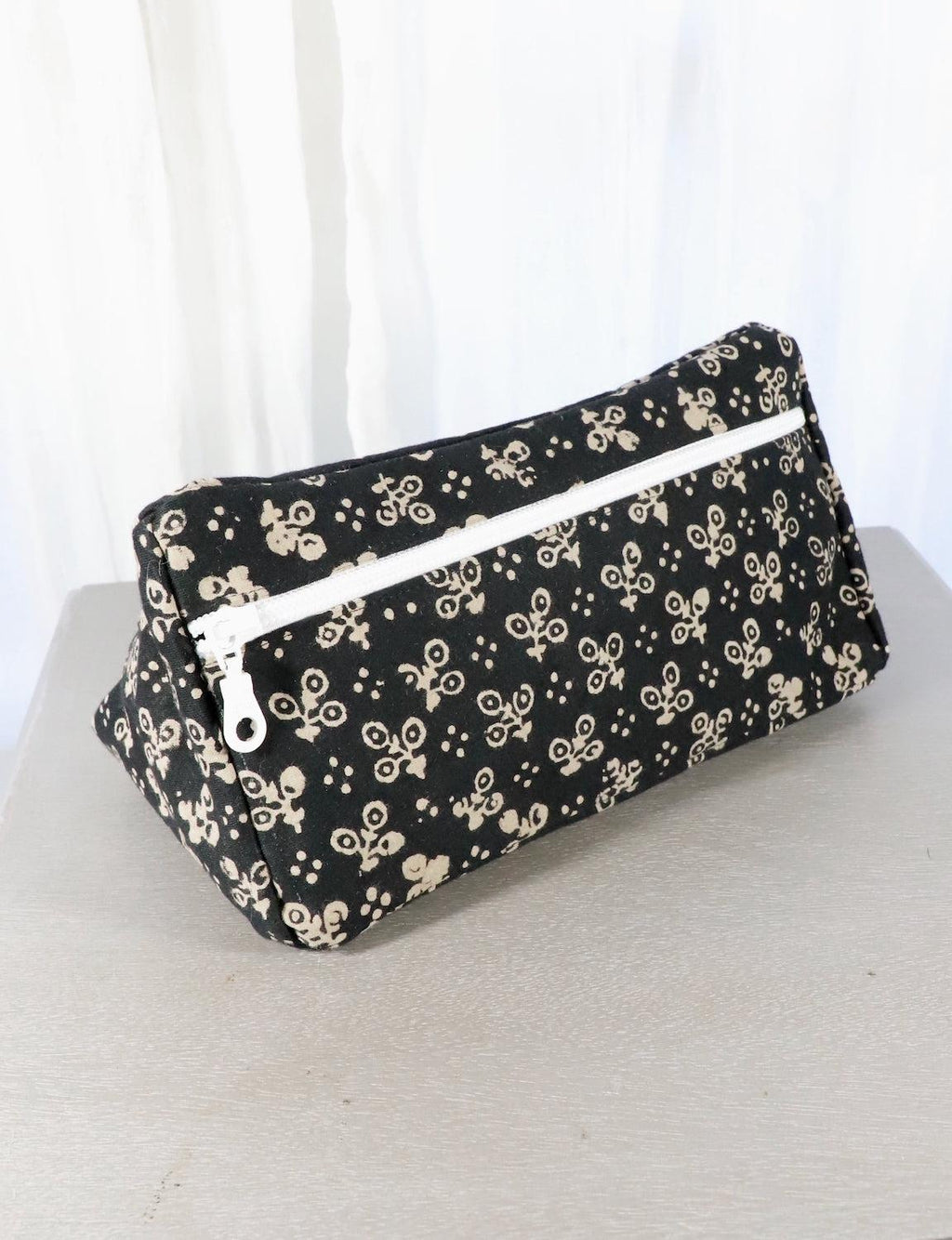 Black Toiletry Bag - Dots or Floral