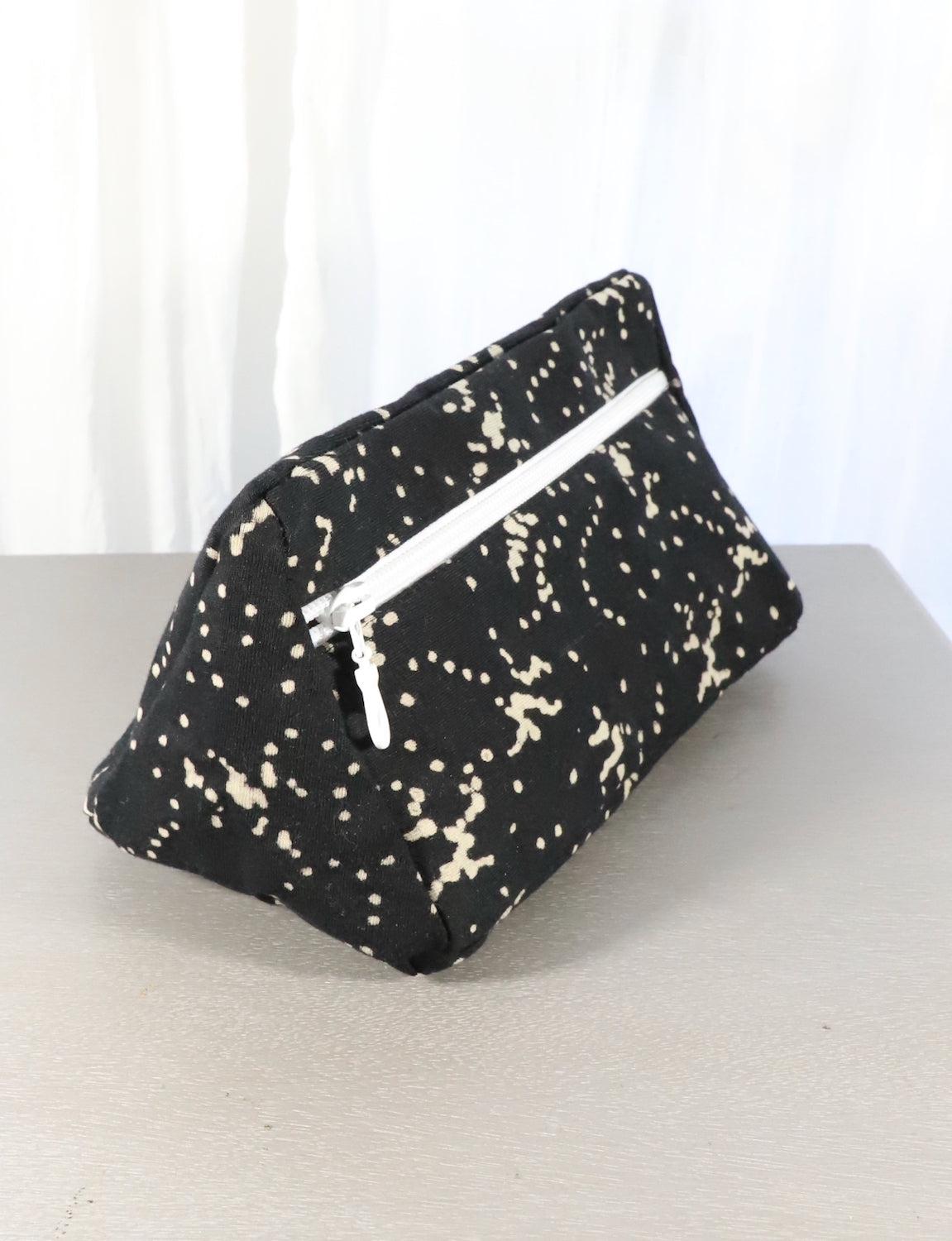 Black Toiletry Bag - Dots or Floral