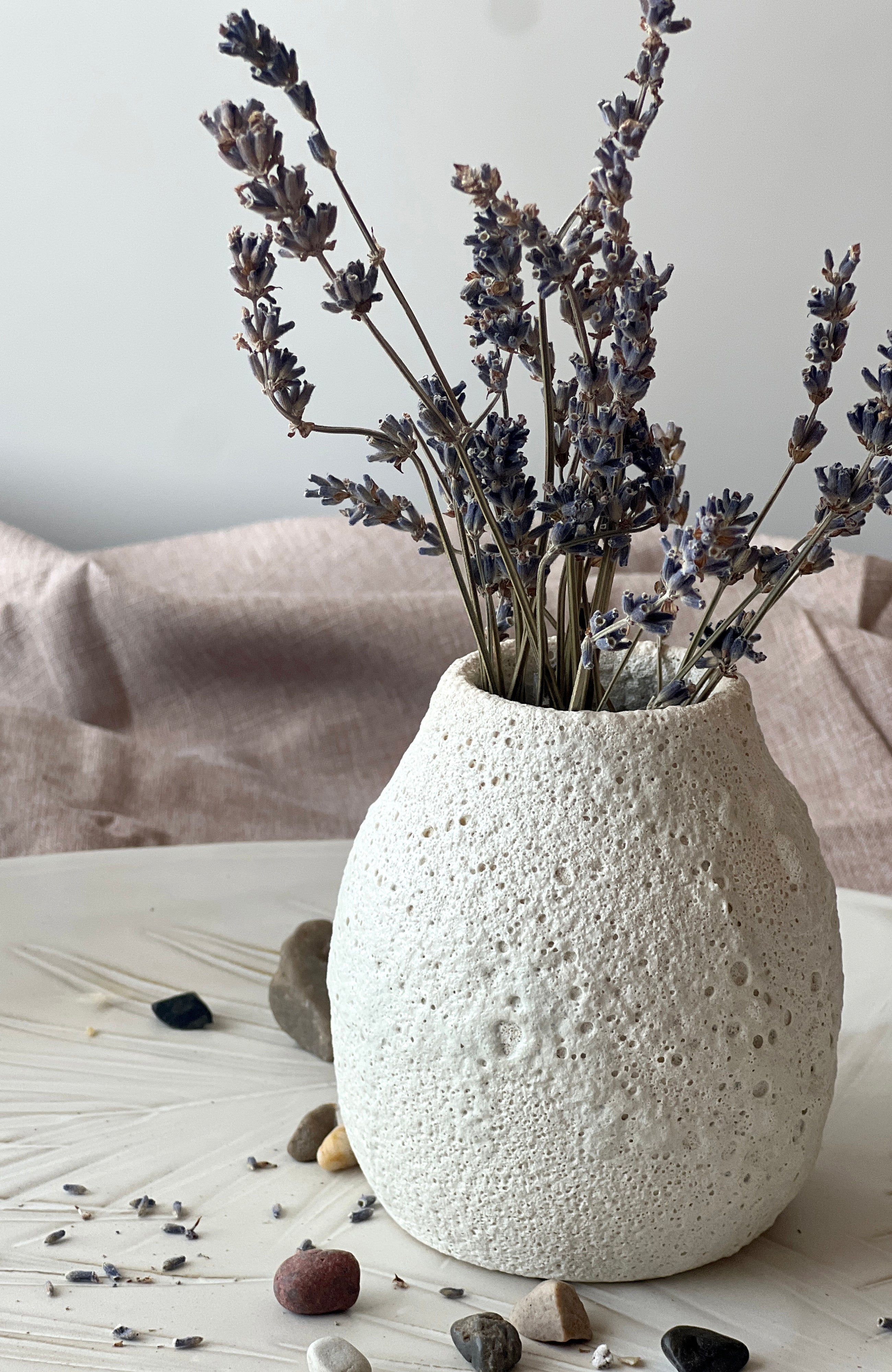White Crater Vases