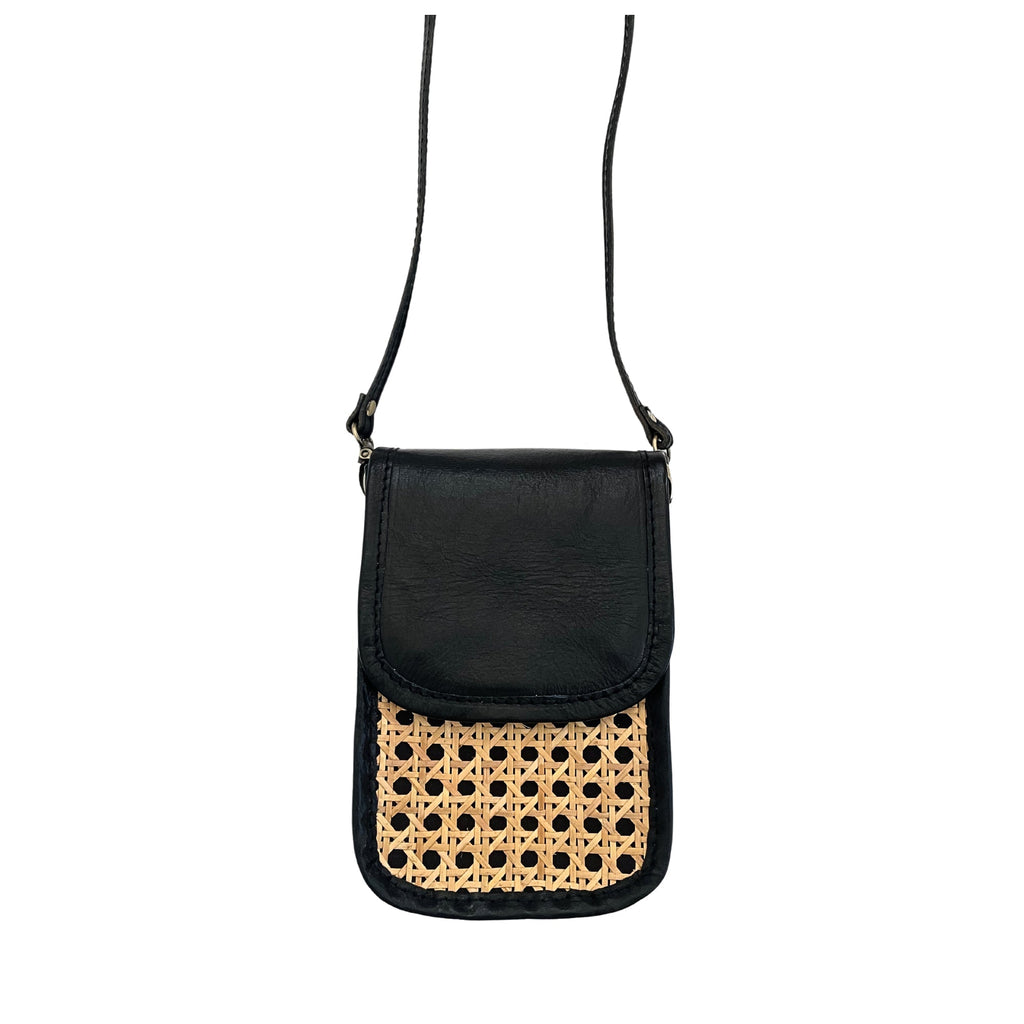 Jessica Cane and Leather Clutch Crossbody