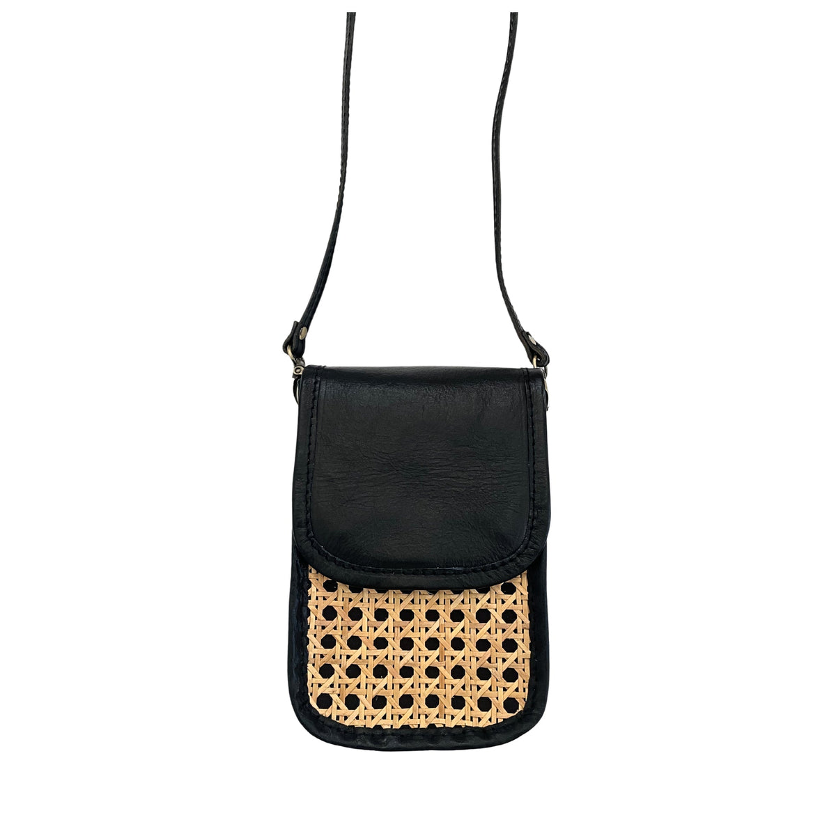 Jessica Cane and Leather Clutch Crossbody