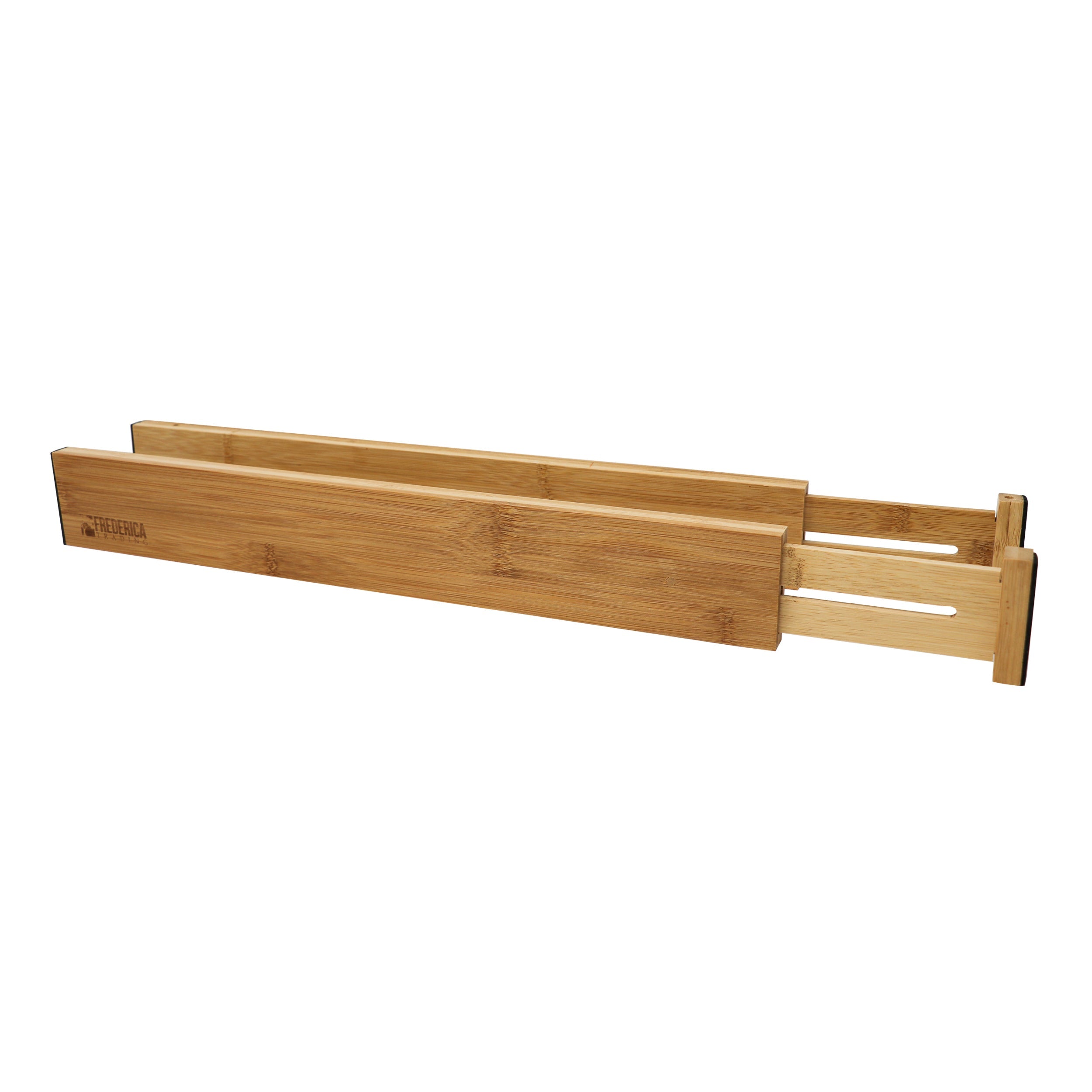 Bamboo Adjustable & Stackable Spring-Loaded Drawer Organizer