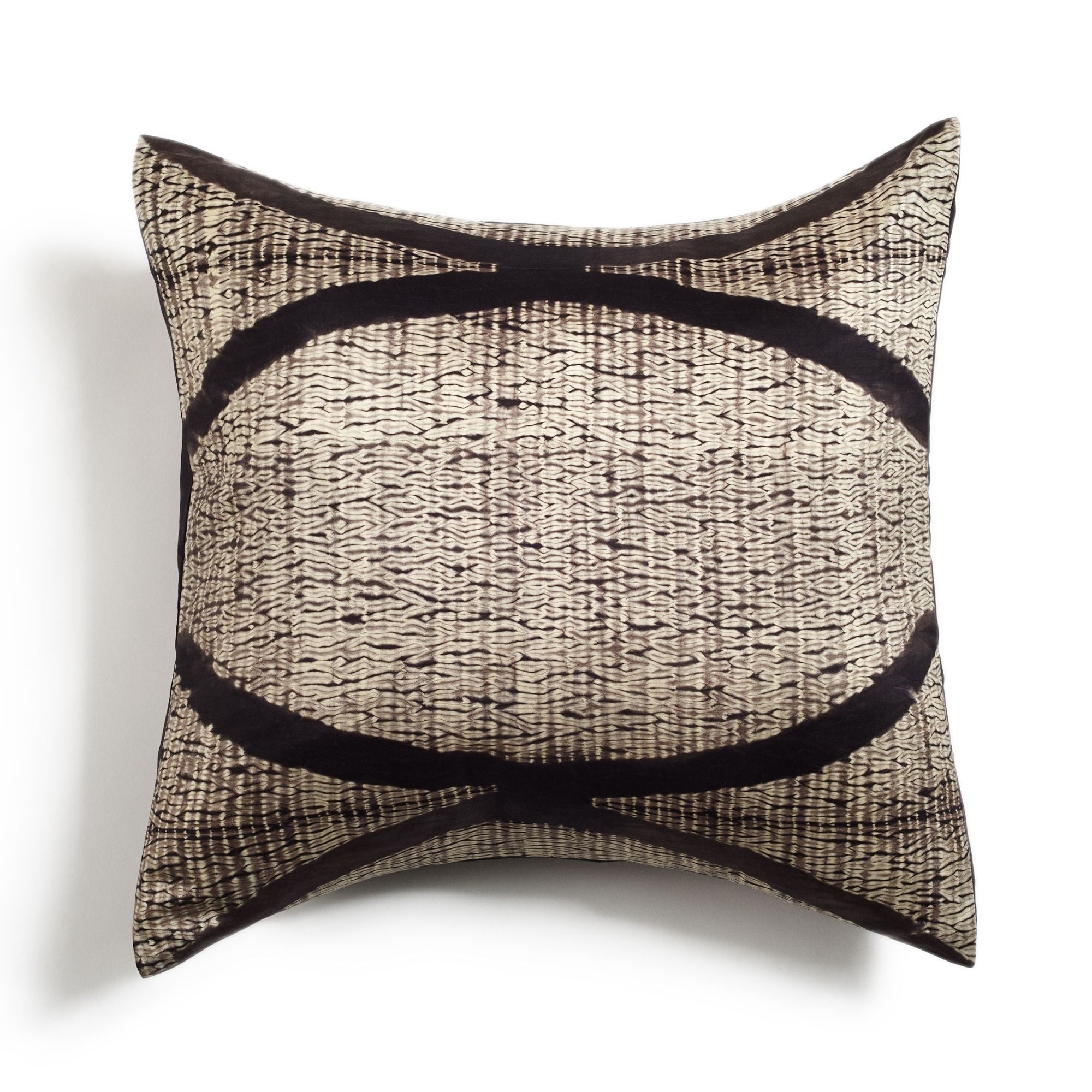 Arc Coral Hand Crafted Shibori Print Mulberry Silk Pillow