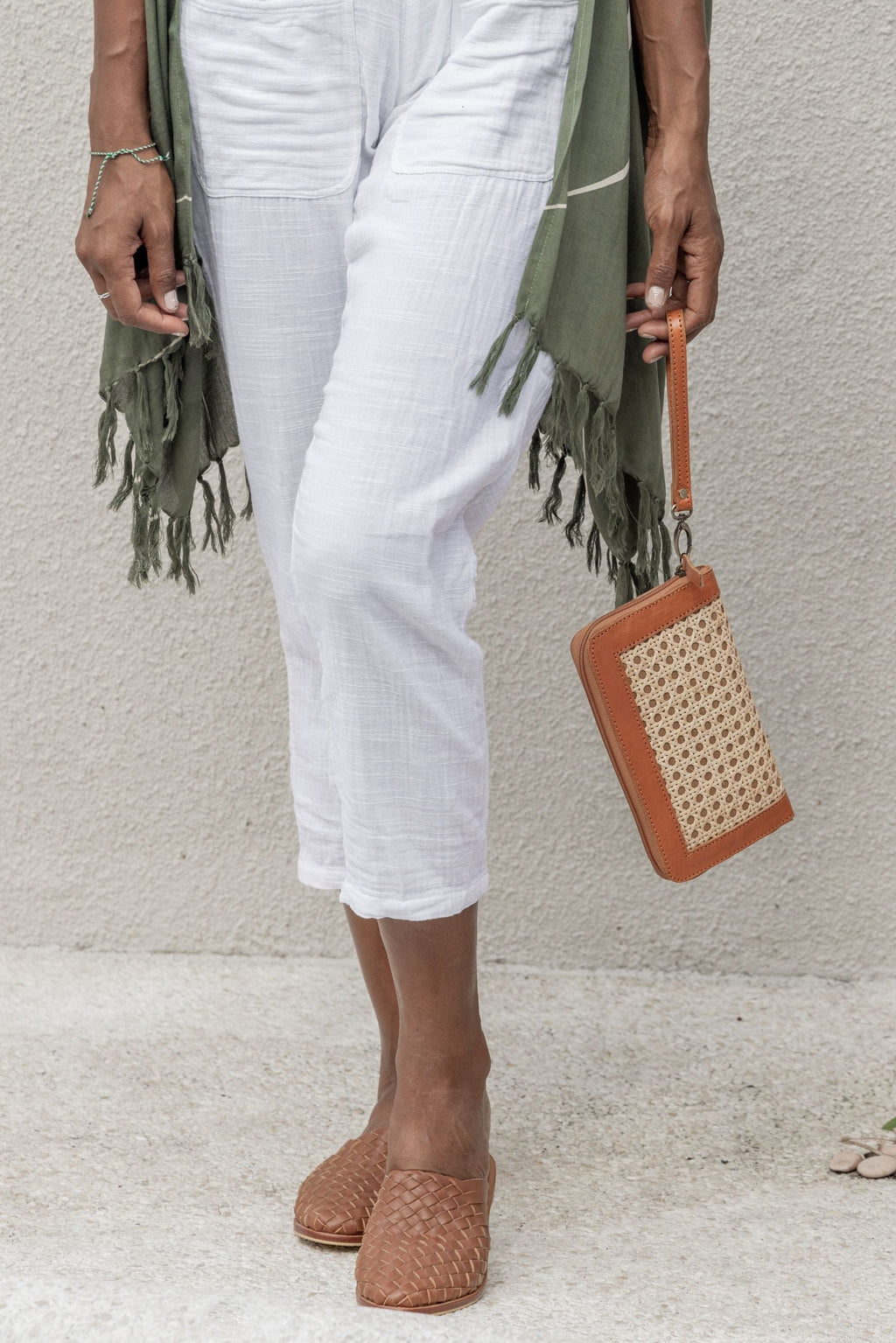 Raja Leather & Cane Wallet