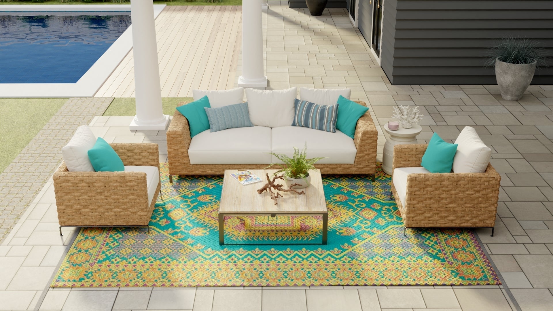 Turkish Aqua Rug