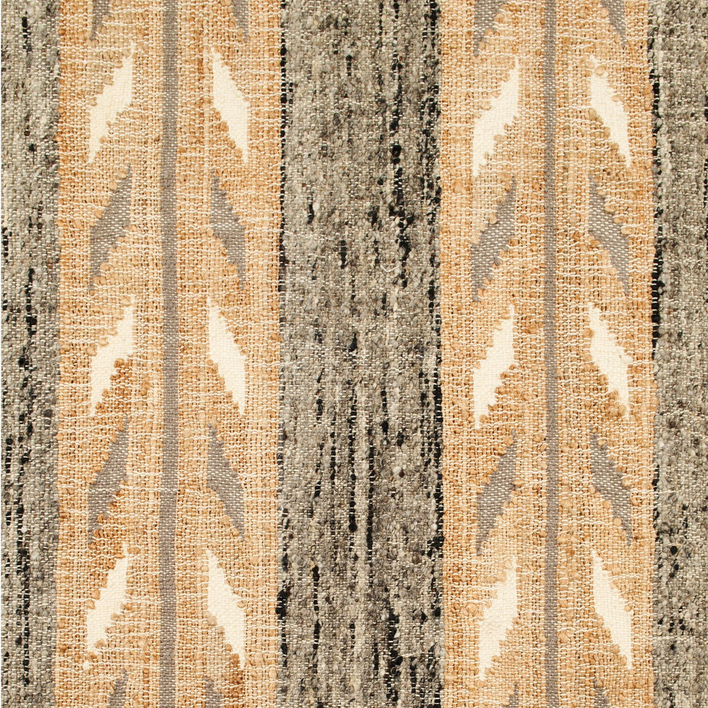 Uneven Arrows Hand Woven Wool Jute Rug - Earthy Hues