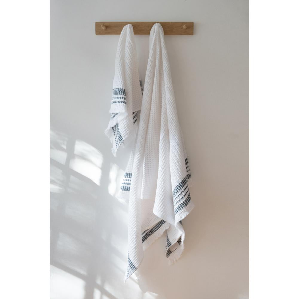 Organic Belgian Waffle Hand Towels - Ash